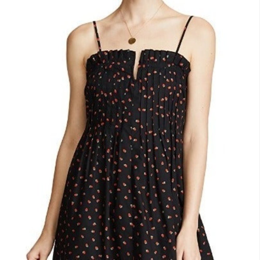 Pintuck Cami Dress in Fresh Strawberries